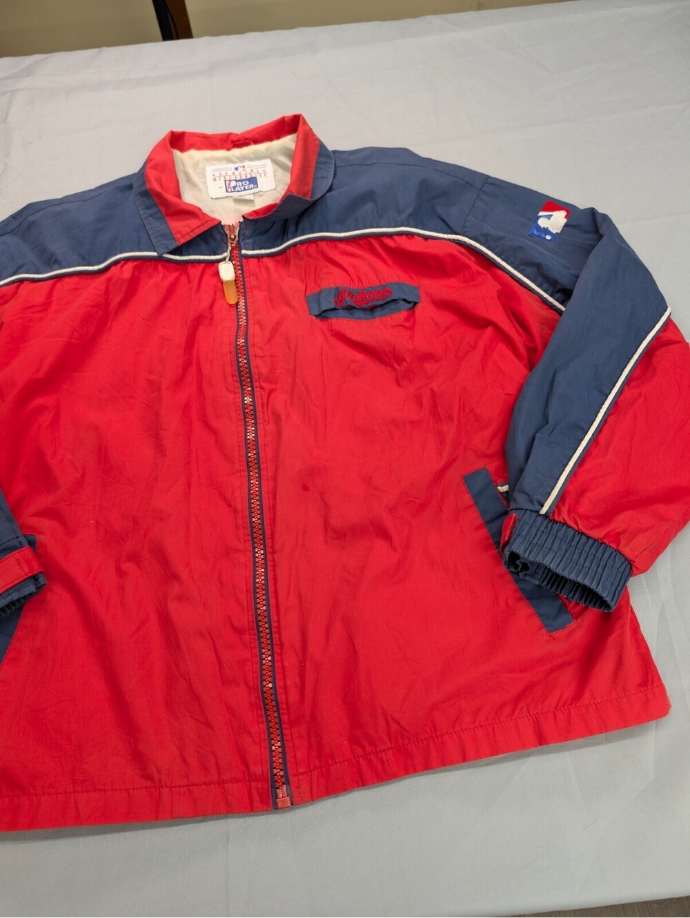 Cleveland Indians Pro Layer Jacket Vintage 90s MLB Nylon L